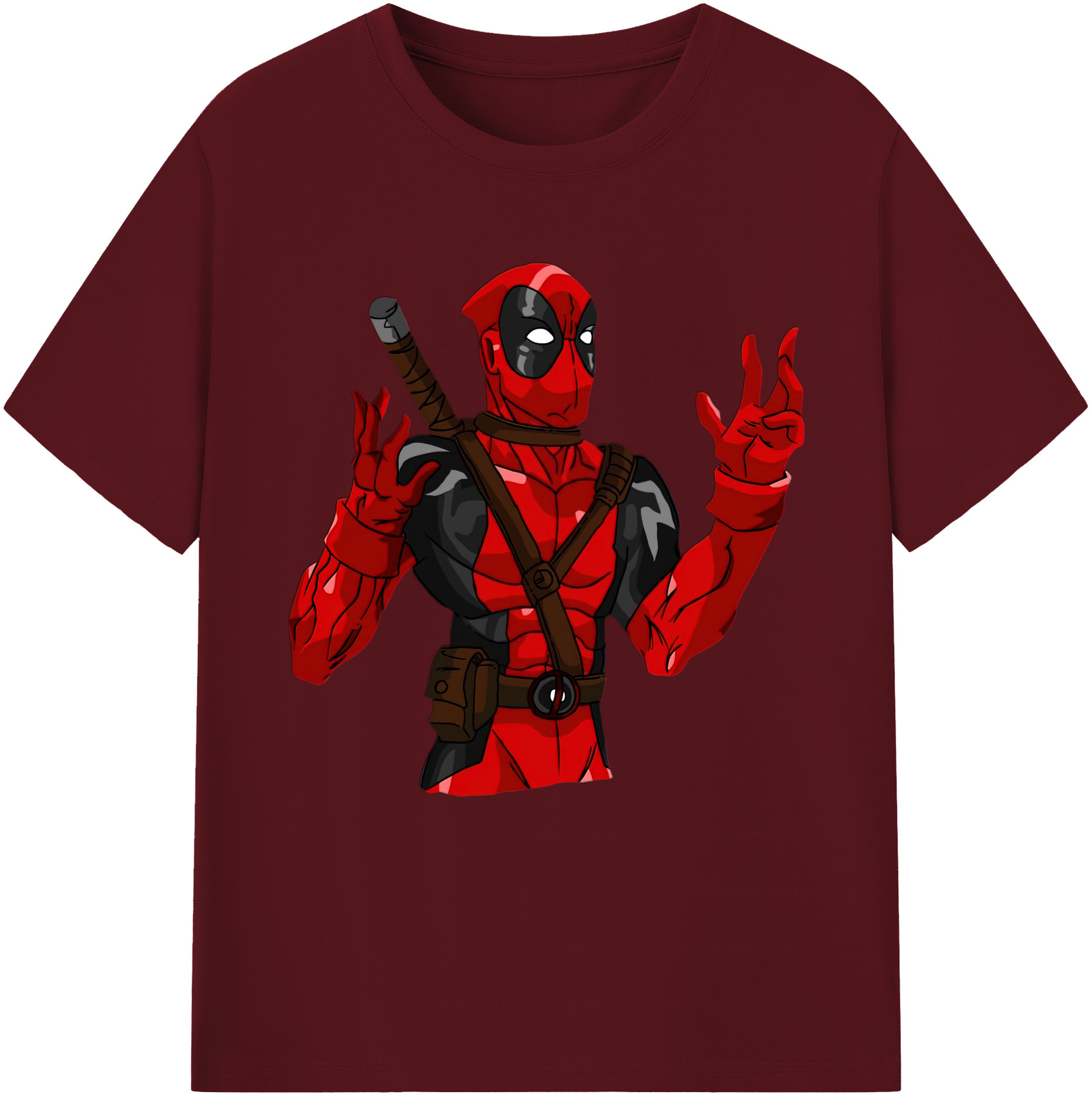 （画像用） Deadpool デッドプール 綿100％半袖Tシャツ（フロントプリント）